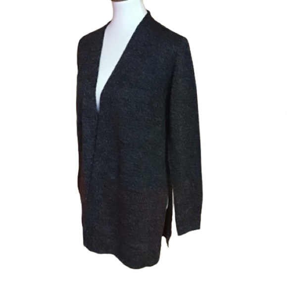 Karen Scott charcoal n red oversized cardigan - Picture 2 of 12